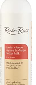 Rucker Roots Nourish + Restore Papaya & Mango Butter Milk| Hair Lotion| Biotin| Daily Use| Hydration| Detangler