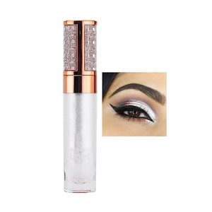 Sparkle & Shine 12 Shade Waterproof Liquid Glitter Eyeshadow Palette - Cream Formula, Long-Lasting