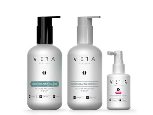 3-Step Hair Stimulating System. Shampoo for Women for Fuller Tresses. 1% Trichogen, 1% Follicusan. Conditioner For Hair Loss and Women's Targeted Topical Serum, Hair Growth Treatment.