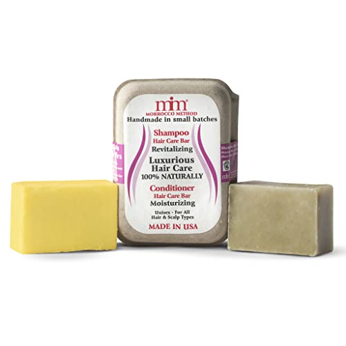 Morrocco Method 5.5 oz Compostable Handmade Shampoo and Conditioner Bar Set
