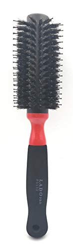 Professional Boar and Nylon Bristle Round Hair Brush 2 1/4 Inch Lightweight Aluminum Barrel for Blow Drying