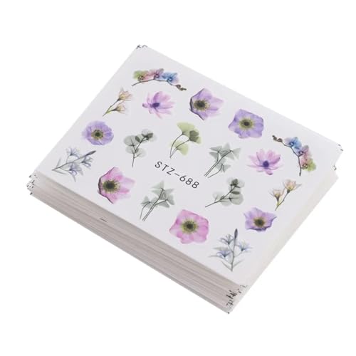 24 Sheets Spring Flower Nail Art Stickers Water Transfer Decals for Acrylic Nails - Image 8