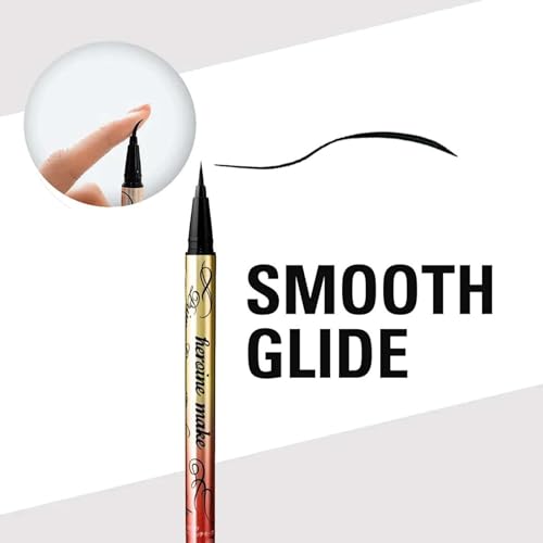 Heroine Make by KISSME Prime Liquid Eyeliner, Super Waterproof, Ultra Fine Tip for Precise Eye Makeup, Stay All Day Long, 02 Brown Black - Image 3