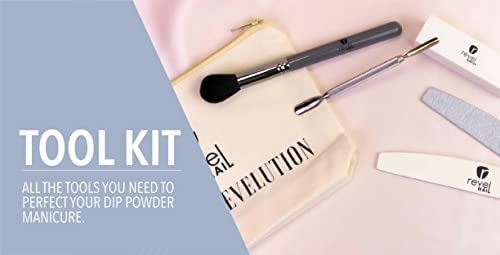 Revel Nail Dip Powder, Vivien Shade, (0.5 Ounce) Premium Color Dipping Powder for Nails, Professional French Manicure Powder, DIY Dipping Mates with Professional Manicure Tools Kit | Nail Files, Buffe - Image 9