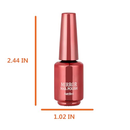 8ml Red Mirror Nail Polish, Metallic Nail Polish Gorgeous Metal Mirror Nail Polish Mirror Effect Reflective Manicure Nail Lacquers - Image 7