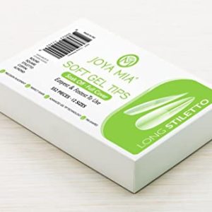 550 Clear PMMA Full Cover Soft Gel Nail Tips Kit, 11 Sizes, 10 Shapes