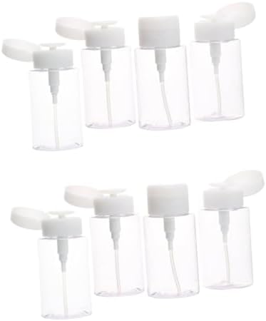 DOITOOL 8 Pcs Foam Dispenser Bottles Alcohol Dispenser Pump Bottle Dispenser Push Down Foam Pump Lockable Pump Dispenser Bottle Soap Makep Remover Bottle Mini Travel Squeeze Bottle White