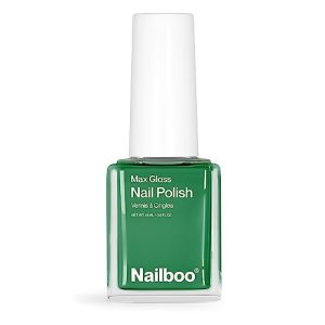 Nailboo PREMIER Max Gloss Nail Polish, (Rich Green) Exotic Emerald Nail Color, DIY Nails Salon Quality, Glossy Non-Gel Nail Polish, 0.5 oz.