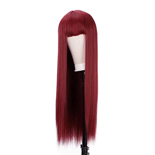 Hair Extensions for Short Hair Female Bangs Wig Not Install European American Fashion Wig Long Hair Female Straight To Wear Hairdresser And Wig Hair Bangs Wet And Wavy (B, One Size) - Image 6