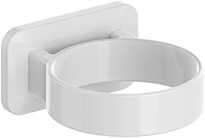 Hair Dryer Holder Wall Mounted, Bathroom Hair Dryer Holder, Self Adhesive Blow Dryer Holder Rack for Hair Dryer, Compatible with Most Hair Dryers (White, L 3.7”×W 2.1”×H 4.3”)