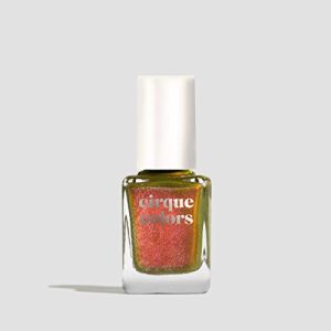 Cirque Colors Groove Thing - Chartreuse Green Color-Shifting Aurora Shimmer Nail Polish - 0.37 Fl Oz (11 mL) - Vegan & Cruelty-Free