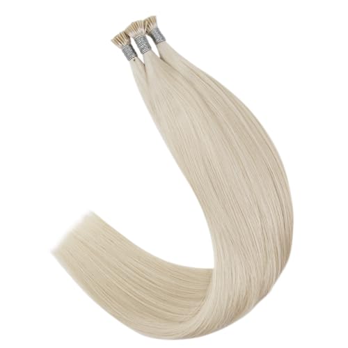 Sunny Itip Human Hair Extensions 20inch I Tip Hair Extensions Human Hair Platinum Blonde Cold Fusion I Tip Hair Extensions Blonde Itip Hair Extensions Real Human Hair 50s 50g - Image 9