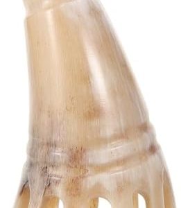 Gentle Horn Scalp Massager Comb with Wide Teeth for Neck and Head Relaxation Treatment