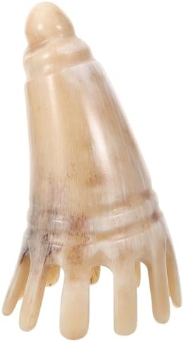 Gentle Horn Scalp Massager Comb with Wide Teeth for Neck and Head Relaxation Treatment