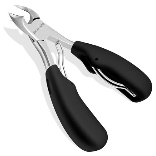 Toenail Clippers, Professional Ingrown Toenail Tools, Podiatrist Toenail Clippers, Super Sharp Curved Blade Suitable for Trimming Ingrown or Thick Toenails, Suitable for Men & Seniors (Black)