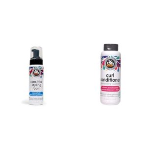SoCozy Kids Sensitive Foam and Curl Conditioner Bundle 13.5oz for Soft Manageable Hair