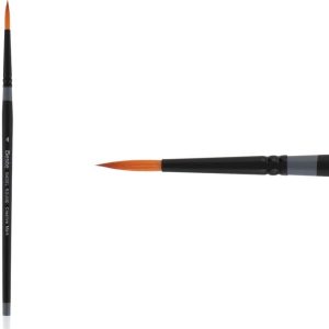Creative Mark Beste Golden Taklon Hair Brushes - Watercolor Paint Brushes for Acrylic, Watercolor, Water-Soluble Oil, and Any Wet Paint - Nadel Round - 4