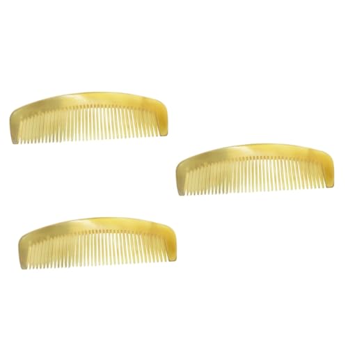 NOLITOY 3pcs Horn Comb Hairbrush Mens Hairdressing Tool Fine Comb Hair Comb for Men Hair Combs for Comb Without Handle Hairbrushes for Woman Ox Comb Beard Comb Student Horns
