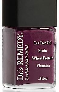 Dr's Remedy Non-Toxic Organic Nail Polish and Strengthener, Bonafide Boysenberry, 15ml