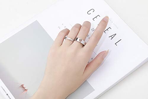 LAVUMO Matching Heart Promise Rings for Couples I Love You Engagement Wedding Ring Band Sets for Him and Her Stainless Steel High Polished Comfort Fit - Image 4