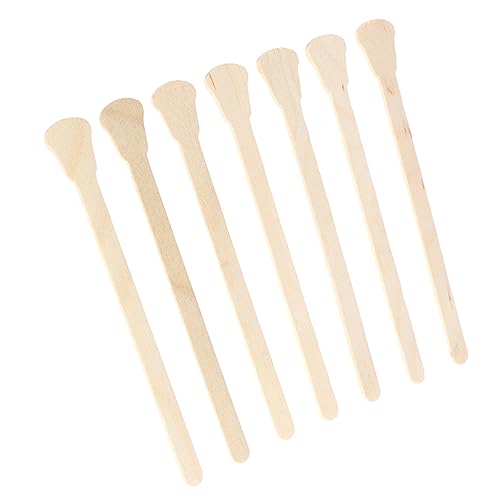 Mipcase 50pcs Wooden Spatula for Waxing Hair Removal Waxing Strips Tool Wooden Wax Sticks Ear Hairs Removal Sticks Eyebrow Waxing Kit Brow Wax Sticks Disposable Wooden Shovel Bamboo - Image 8
