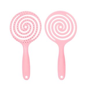 Pink Detangling Hair Brush Wet Dry Vented for All Hair Types