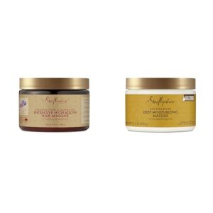 SheaMoisture Intensive Hydration Hair Masque Manuka Honey & Mafura Oil For Dry & Raw Shea Butter Deep Moisturizing Hair Masque for Curly Hair Raw Shea Butter