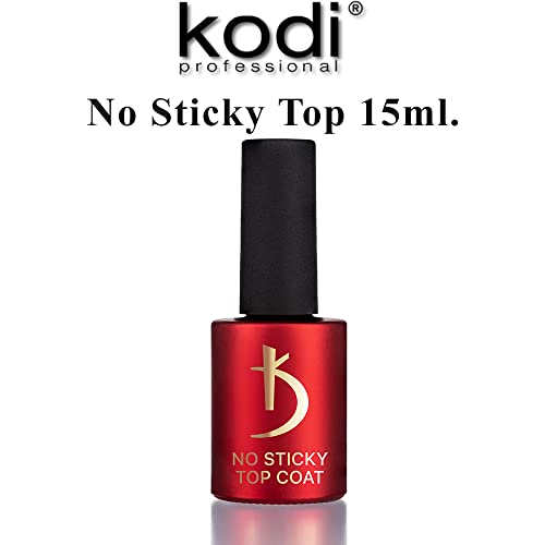 Kodi Professional SET 2in1 Rubber BASE 15ml. (0.5 Fl Oz) + NO STICKY TOP COAT 15ml. without sticky layer (0.5 Fl Oz) Gel LED/UV Nail Polish Coat Soak Off - Image 3