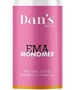 Dan's Nails 8 oz Professional Acrylic Nail Liquid Monomer Extra Adhesion