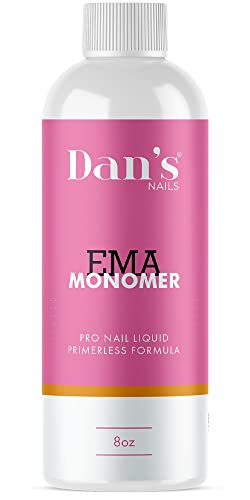 Dan's Nails 8 oz Professional Acrylic Nail Liquid Monomer Extra Adhesion
