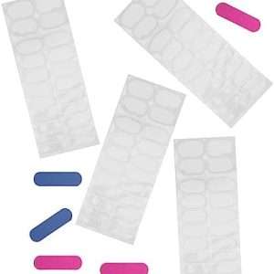 Gel Nail Wraps 5 Sheets Semi Cured Gel Nail Strips Clear Gel Nail Stickers Gel Polish Strips Nail Wraps with Nail Files for Nails Manicure Gloss Nail Strips