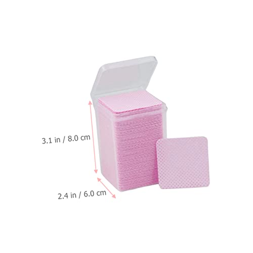 Angoily 3 Eyelash Glue Cleaning Professional Nail Glue Nail Cleaner Eye Lash Extension Cleaner Manicure Remover Wipe Glue for Nail Charms Cleaning Wipe Pad Cotton Wipes Major - Image 3