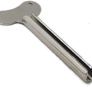 1Pcs Silver Tube Squeezer Key Metal Tube Squeezer Wringer Roller Tool for Toothpaste Hair Color Dye Hand Cream Cosmetics Paint (8cm x 3.5cm)