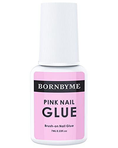 Nail Glue for Press on Nails, Brush on Glue BORNBYME 8ML Super Strong Long Lasting Adhesive Glue for Acrylic Nails False Nails 1 Pcs