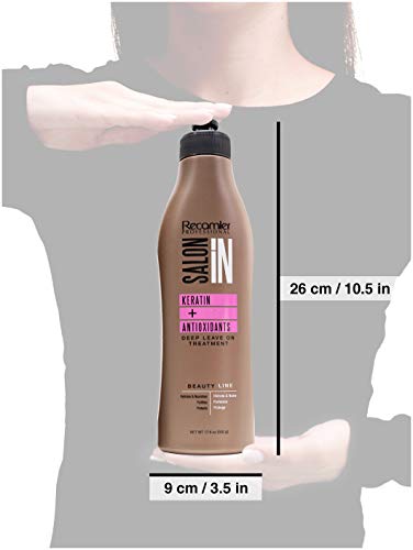 Recamier 37647 Deep Treatment Leave On Keratin With Antioxidants SalonIn Recamier Beauty Line | Leave In Queratina Tratamiento 17.6 Ounces-500 Mililiter - Image 4