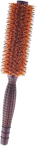 9-Inch Cylindrical Boar Bristle Styling Brush for Curly Hair
