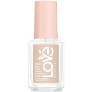 LOVE by essie Nail Care, 85% Plant-based, Salon-Quality, Base and Top Coat, 0.46 Fl Oz