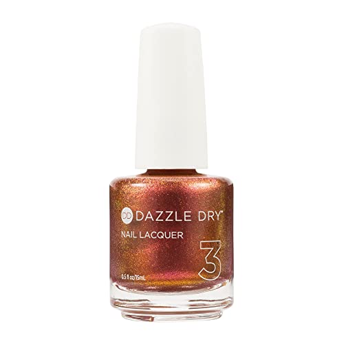 Dazzle Dry Nail Lacquer (Step 3) - Hey, Sexy! - A shade-shifting pink plum with metallic copper shimmer. Full coverage shimmer/metallic. (0.5 fl oz)