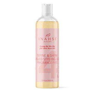Define & Shine Liquid Styling Gel Fragrance Free | Styling Gel for Men, Women, Baby, or Kids with Curly Hair | Hair Products for Naturally Curly Hair 12oz | Made in the USA