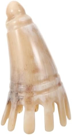 FRCOLOR Natural Horn Comb for Facial Massage and Skin Care, 6-Inch Size