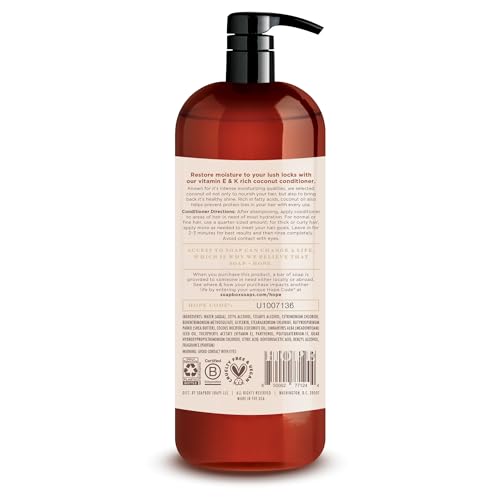 Soapbox Shampoo and Conditioner Set with Coconut Oil, Jojoba Oil, Aloe and Shea Butter to Moisturize and Nourish for All Hair Types, 1 Liter Each (Pack of 2) - Image 2