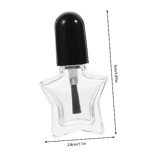 Balacoo 12pcs Nail Polish Bottle Nail Gels Nail Vials Containers Lip Balm Tube Lip Gloss Bottle Empty Nail Container Brush Cap Bottle Transparent Nail Bottle Chic Glass Bottle Top Coat - Image 5