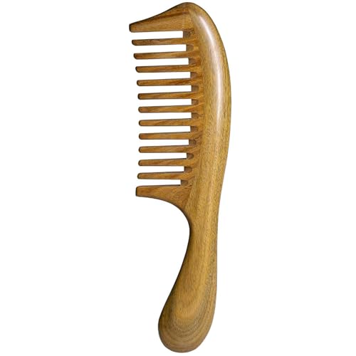 Comb Wide Tooth Comb Hair Comb Wooden Comb for Women Detangling Comb Green Sandalwood Comb for Men Women