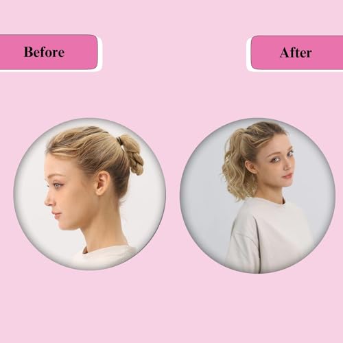 JUVABUN Claw Clip Beach Waves Ponytail Extension 10"-Salt and Pepper |Hair Extension Clips |Ponytail Extension Human Hair |Hair Extensions Washable Realistic And Synthetic Hairpiece | Salt and Pepper - Image 5