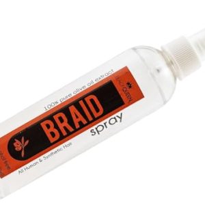 Olive Oil Braid Sheen Spray for Locs, Dreadlocks, Twists, Braids, Cornrows, 4C Hair - Moisturizing, Refreshing - Made in the USA - 8 oz