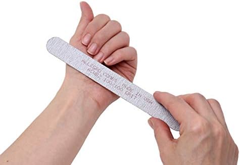 Allegro Combs 7 In. Nail Files Double Sided Wooden Emery Boards For Natural and Acrylic Grits 100,180, 120/240 USA. 10 Pcs. (100 Grit Zebra) - Image 7