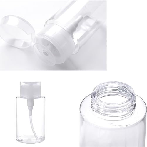 2 Pack 100ml Empty Nail Polish Remover Push Down Pump Dispenser Bottles for Liquid Makeup - Image 6