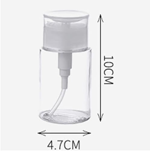 2 Pack 100ml Empty Nail Polish Remover Push Down Pump Dispenser Bottles for Liquid Makeup - Image 2