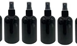6 Pack 4 oz BPA-Free Black Spray Bottles for Home and Garden