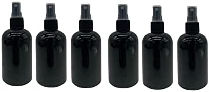 6 Pack 4 oz BPA-Free Black Spray Bottles for Home and Garden